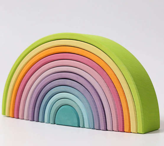 12 Piece Rainbow Large Pastel / Tunnel by GRIMM's