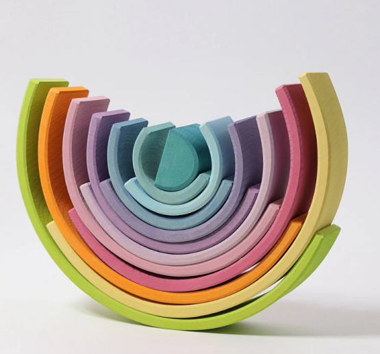 12 Piece Rainbow Large Pastel / Tunnel by GRIMM's