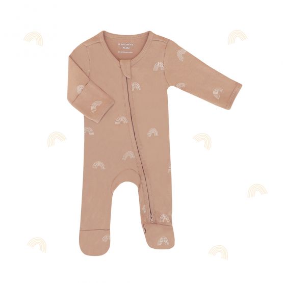 Baby Organic Zip Sleepsuit in Rainbow Print (Personalisable)