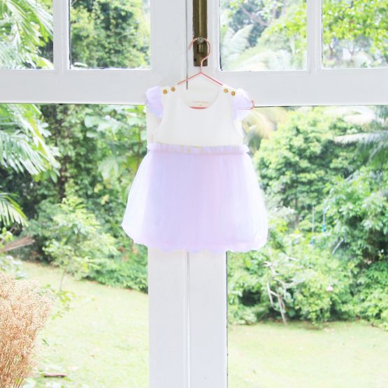 *Bestseller* Flower Girl Series - Baby Bubble Dress in Lilac