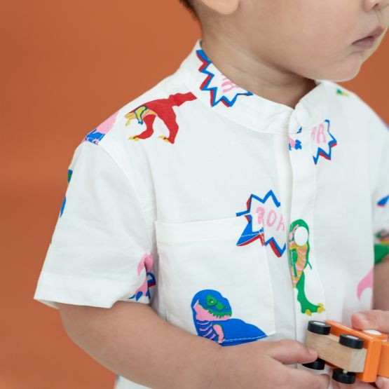 Made for Play - Baby Playsuit in T-Rex Print