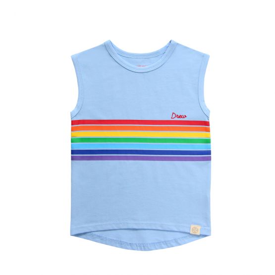 *Signature* Rainbow Series - Kids Tank in Blue (Personalisable)
