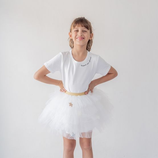 Ballerina Series - Cascading Tulle Skirt in White