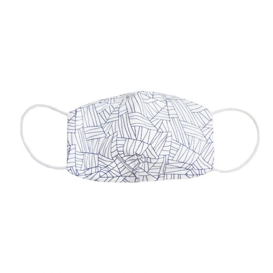 Reusable Kids & Adult Mask in Maze Print (White) (Personalisable)