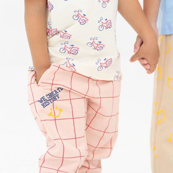 Made For Play - Kids Jogger Pants in Grid Print