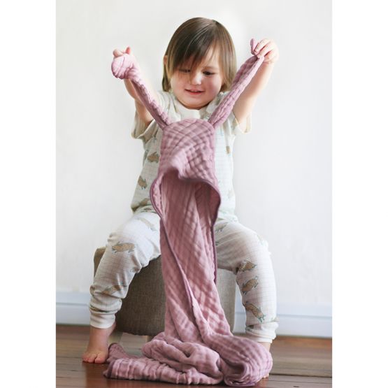 Bath Cape - Bunny in Dusty Pink (Personalisable)