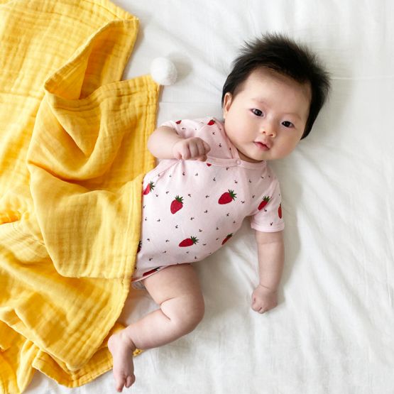 Keepsake Baby Blanket in Mustard (Personalisable)