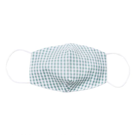 Reusable Kids & Adult Mask in Green Gingham (Personalisable)