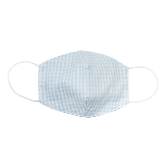 Reusable Kids & Adult Mask in Pastel Blue Gingham (Personalisable)