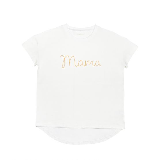Family Tees - Mama Tee in White/Gold