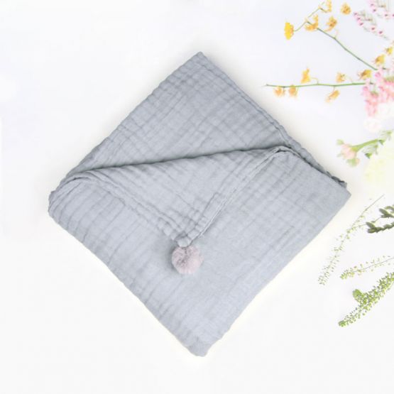 Keepsake Baby Blanket in Grey (Personalisable)