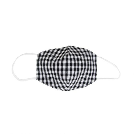 Reusable Kids & Adult Mask in Black Gingham (Personalisable)