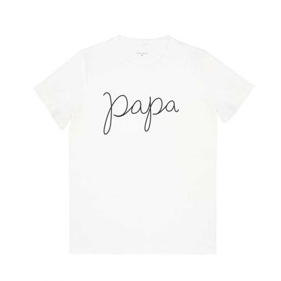 Family Tees - Papa Tee in White/Black
