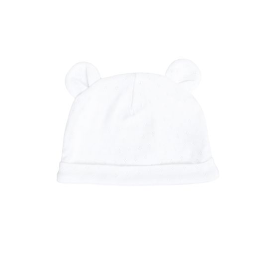 *New* Organic Baby Bear Hat in White