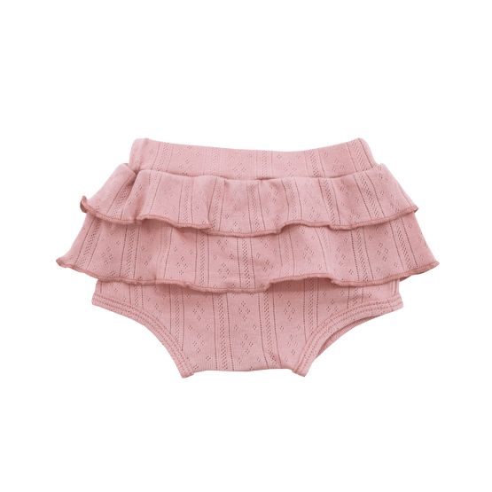 Baby Girl Bloomers in Plum Pointelle Cotton