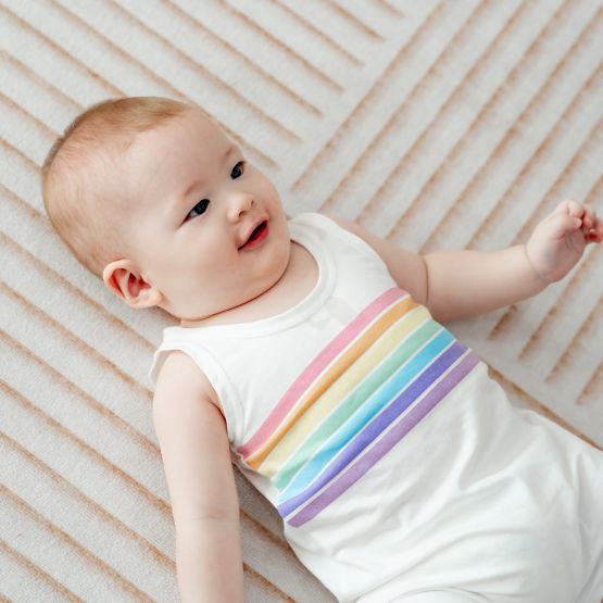 *Signature* Rainbow Series - Baby Sleeveless Romper in Pastel