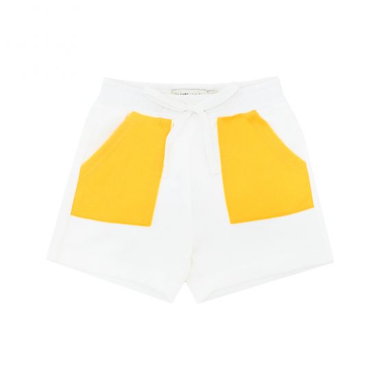 Made for Play - Kids Shorts with Contrast Pockets in White
