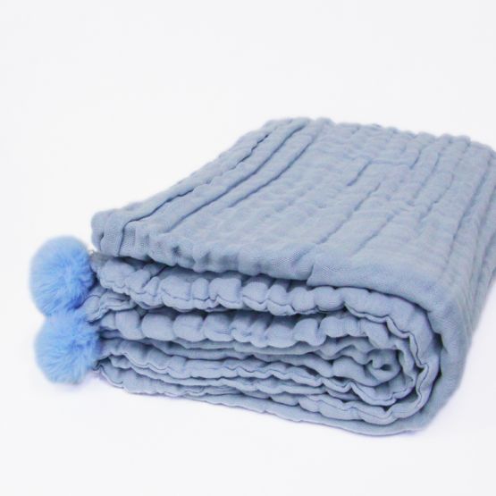 Keepsake Kids/Adult Single Blanket in Baby Blue (Personalisable)