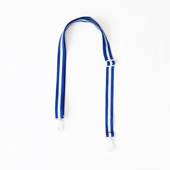 Adjustable Bag Strap in Blue Stripes (Personalisable)
