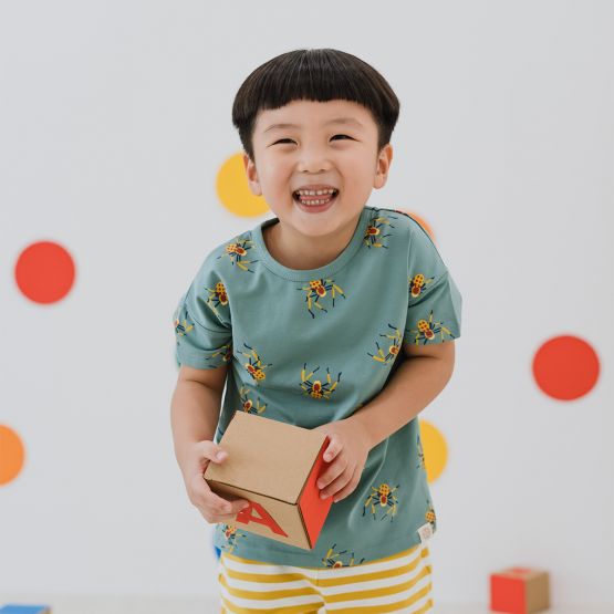 Made For Play - Kids Boxy Tee in Spider Print