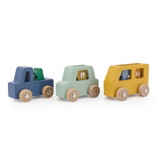 Wooden Animal Car Set by Trixie