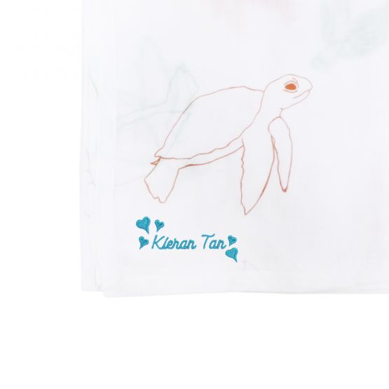 Baby Organic Swaddle - Turtles (Personalisable)